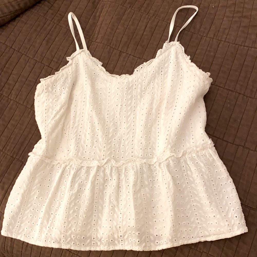 White eyelet tank!